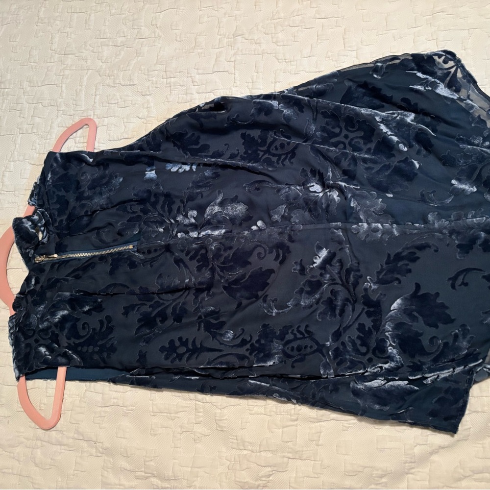 White House Black Market Blue Bodysuit Sleeveless